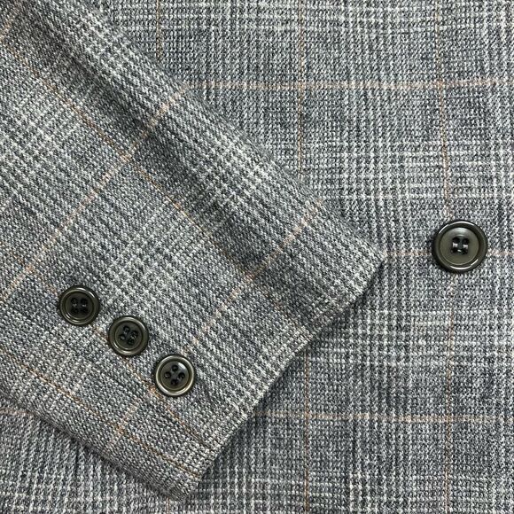 Vintage ILGWU 60's Grey Plaid Wool Blazer - Picture 11 of 15